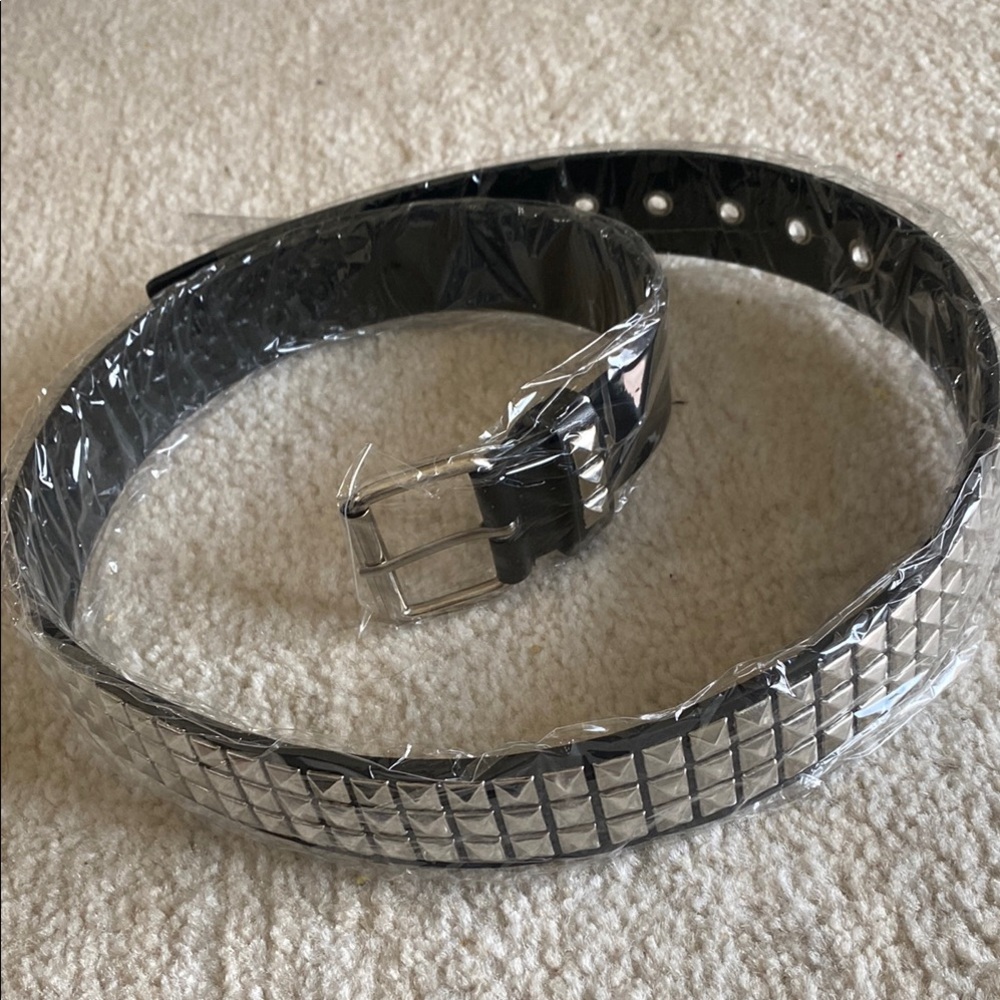 Silver Studded Black Belt